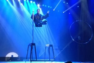 During his stage show in the 5,000 seat Entertainment Center at Casino Rama in Canada, Michael performed his renowned levitation illusion, live on stage.